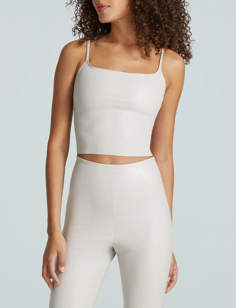 Faux Leather Cami Crop Top - Image 18