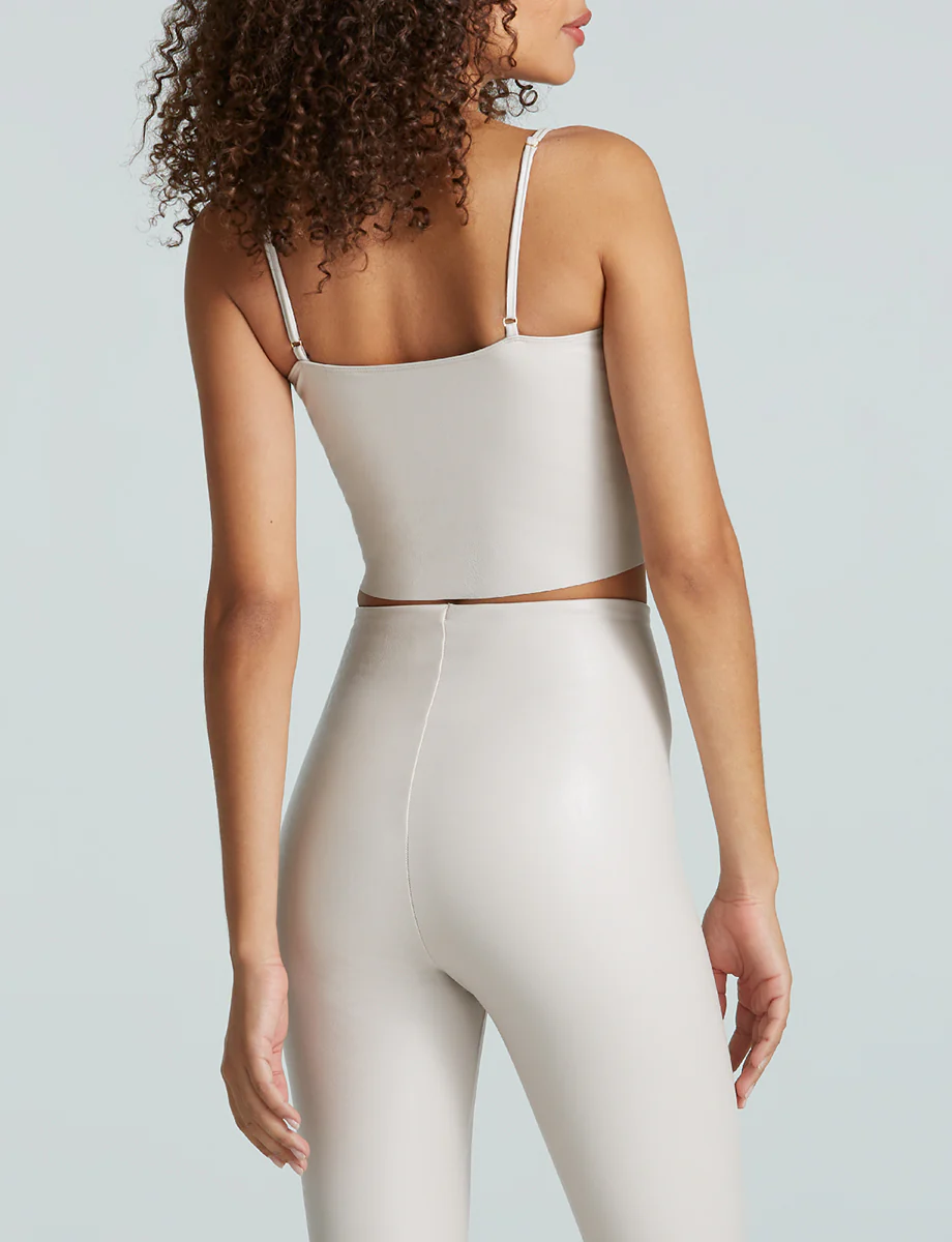 Faux Leather Cami Crop Top - Image 19