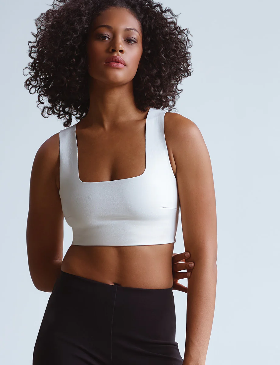 Faux Leather Squareneck Crop Top - Image 18
