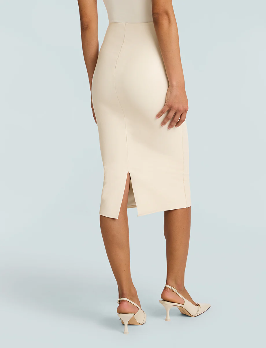 Faux Leather Midi Skirt - Image 8