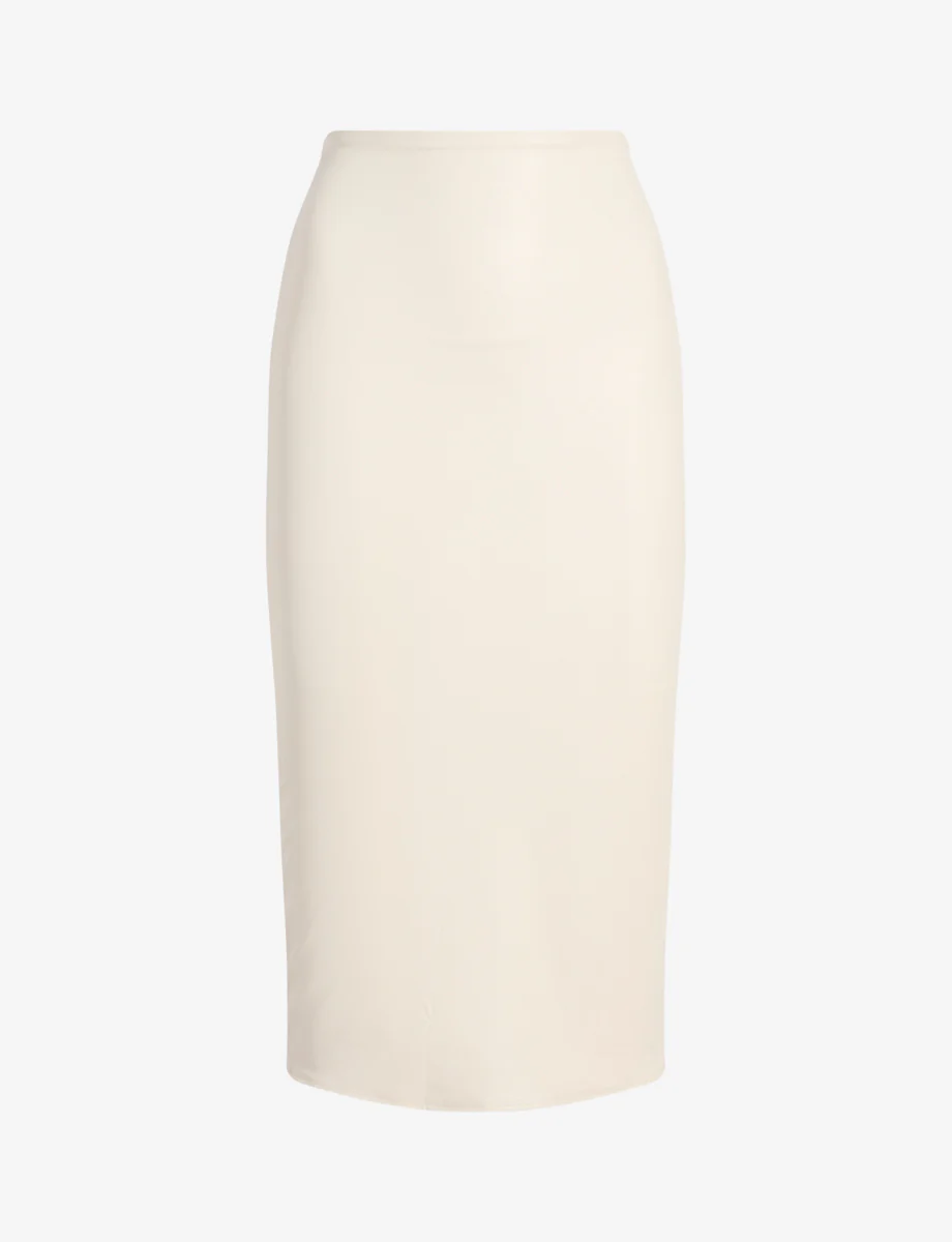 Faux Leather Midi Skirt - Image 9